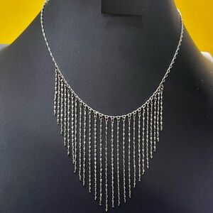 Vintage 80s Multi Chain Fringe Necklace